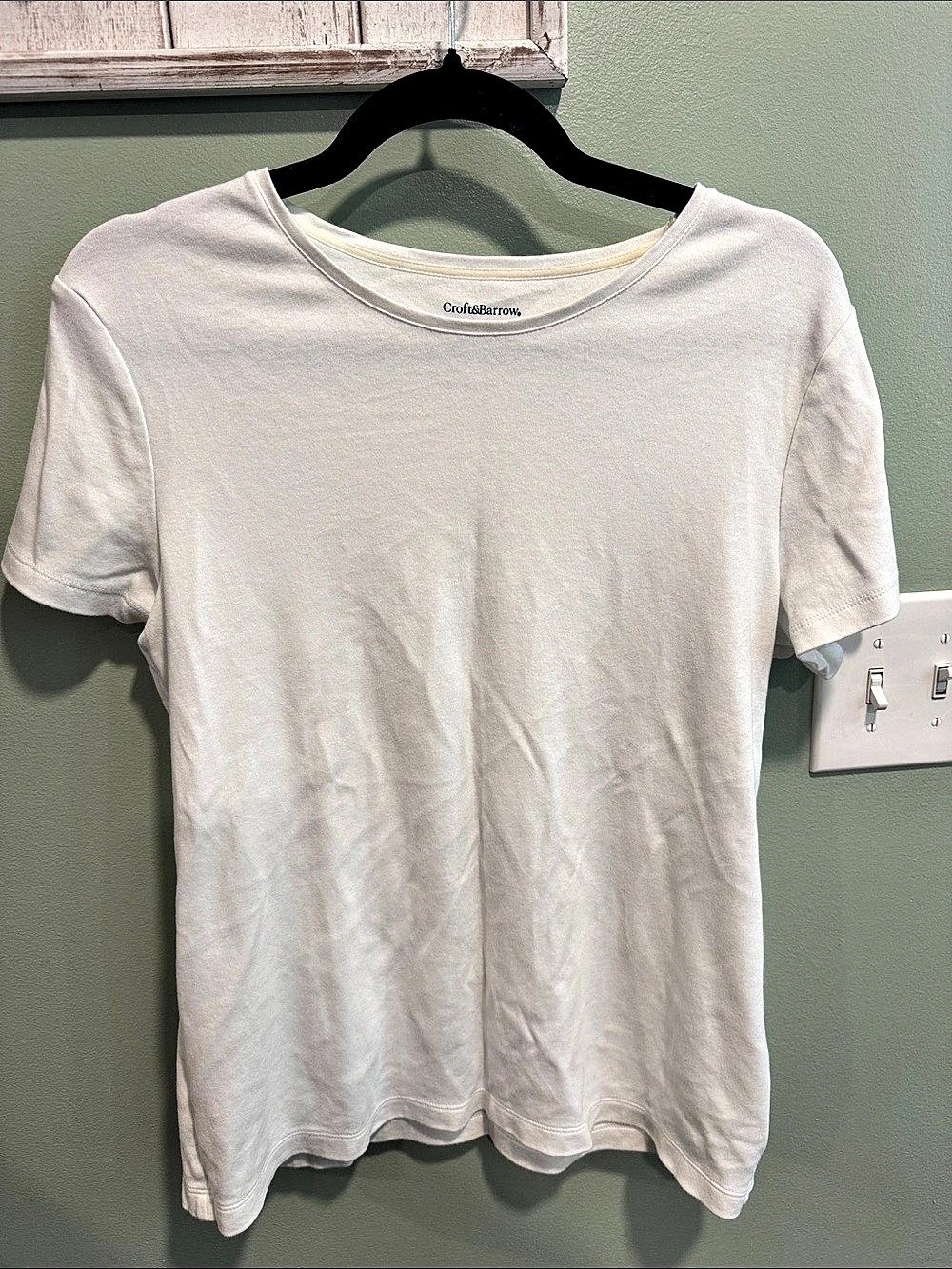 Croft & Barrow Classic Tee Short Sleeve Tee in White Size Large